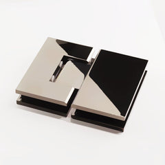 FORGE SHOWER HINGE GLASS TO GLASS 180 Degrees 10mm glass - Polished Nickel