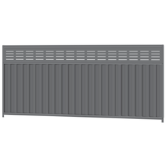 1500mm high Colorbond Slat FX Fencing Panel 100% Australian Made (3.18m wide) 4x Sheets, 2x Channel Posts, 3x Rails, 1x Infill sheet, Screws.
