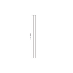 3 RAIL RURAL PVC BLANK POST - 127 x 127 x 2050mm, 7 Year Warranty