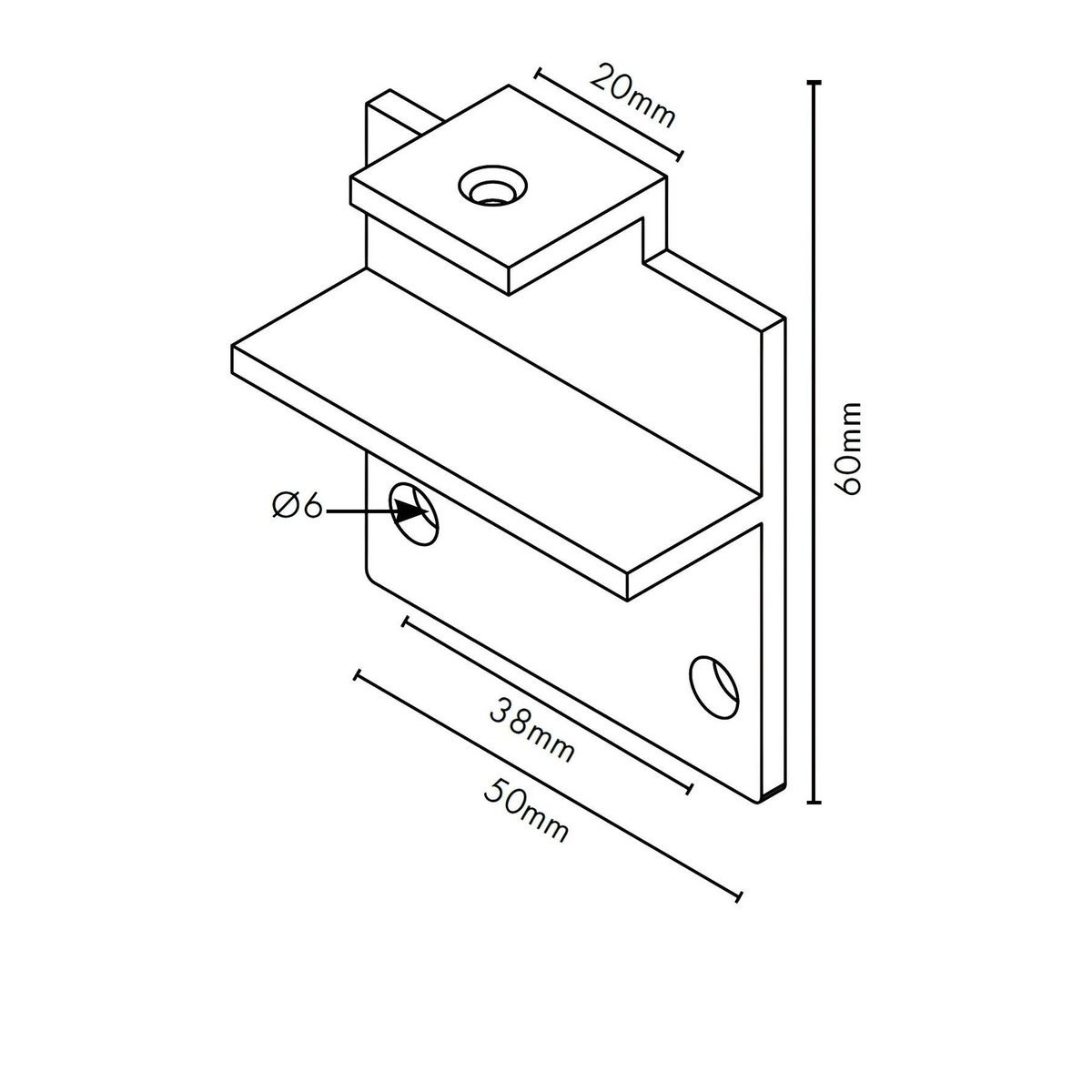 Aluminium Wall Plate - Suits Oval & Rectangular Handrail