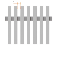 32 x 32mm Radiator Swing Gate - 30mm Gap