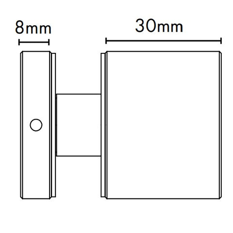 Adjustable Glass Standoff - 38mm Diameter Cap with 30mm Body