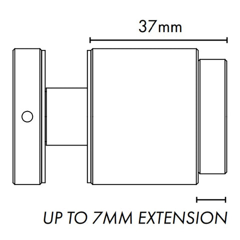 Adjustable Glass Standoff - 38mm Diameter Cap with 30mm Body