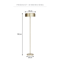 Mushroom 150cm Floor Lamp Gold product image 3