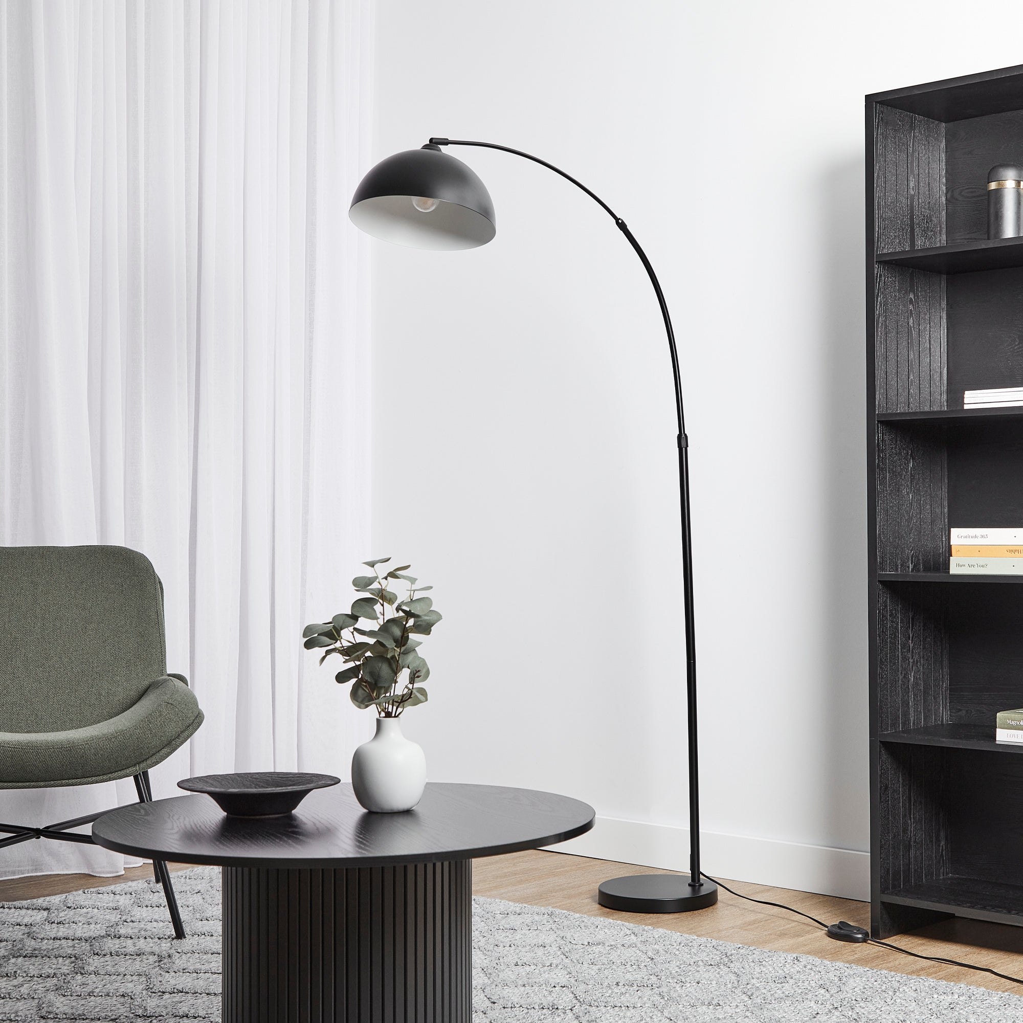 Tokyo 175cm Arch Floor Lamp Black product image 5