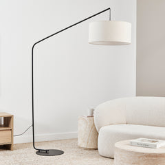Brooklyn 180cm Floor Lamp Black lifestyle image