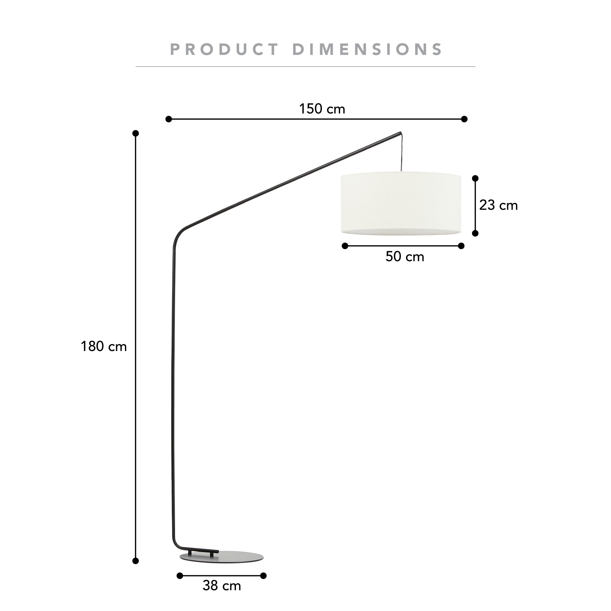 Brooklyn 180cm Floor Lamp Black product image 3