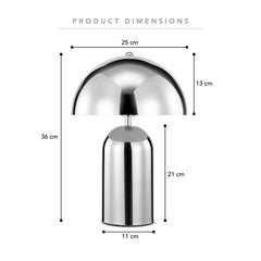 Mushroom Table Lamp Chrome product image 3