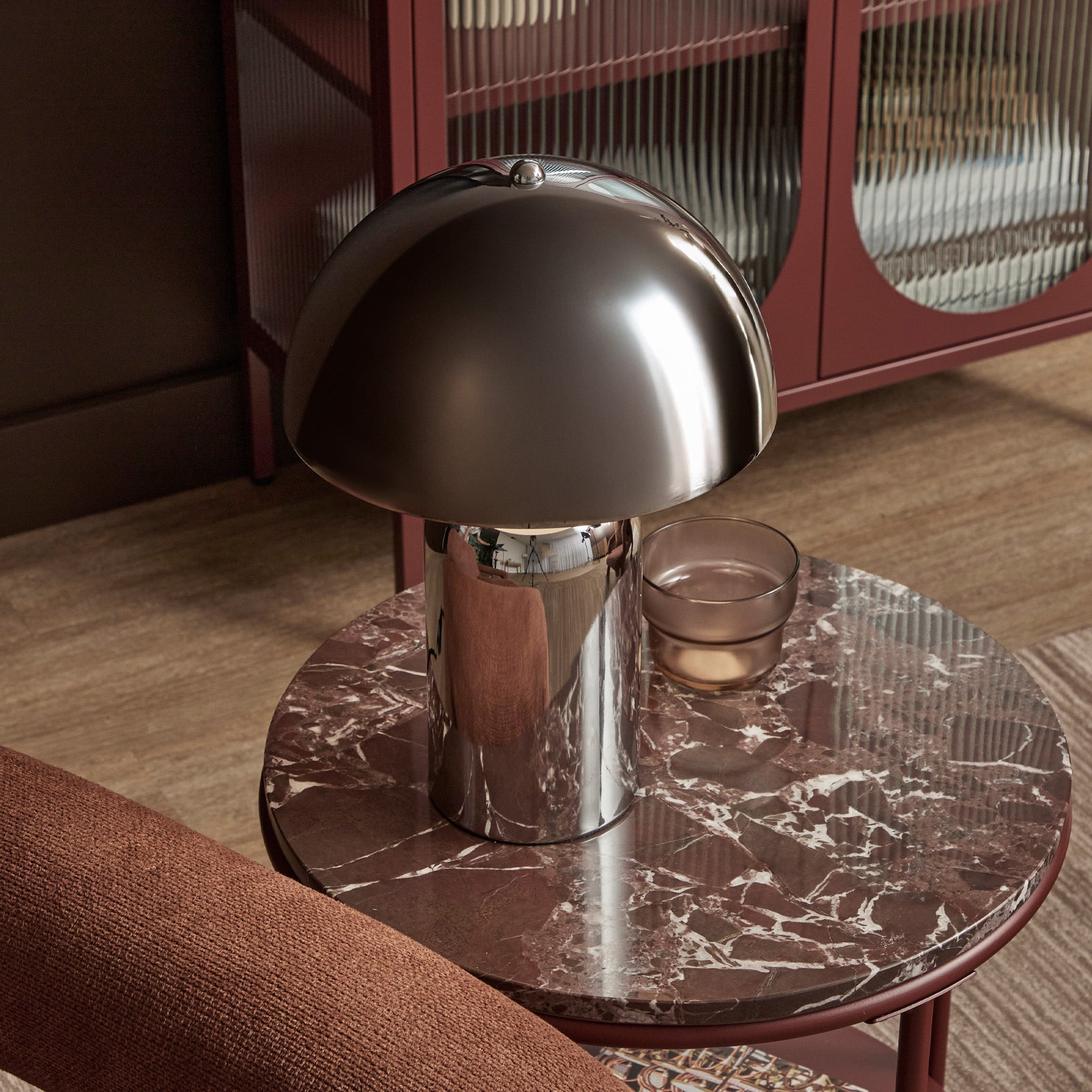 Mushroom Table Lamp Chrome product image 5