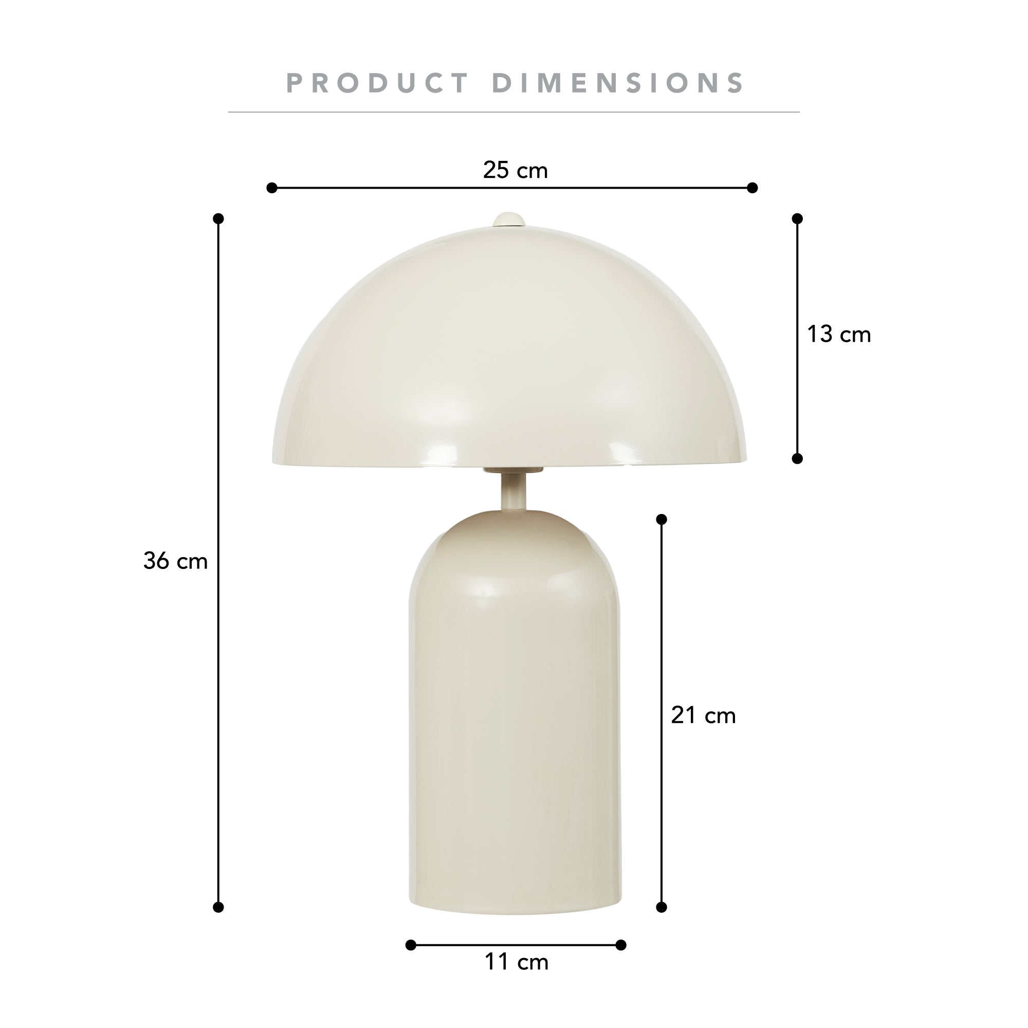 Mushroom 36cm Table Lamp Cloud product image 3