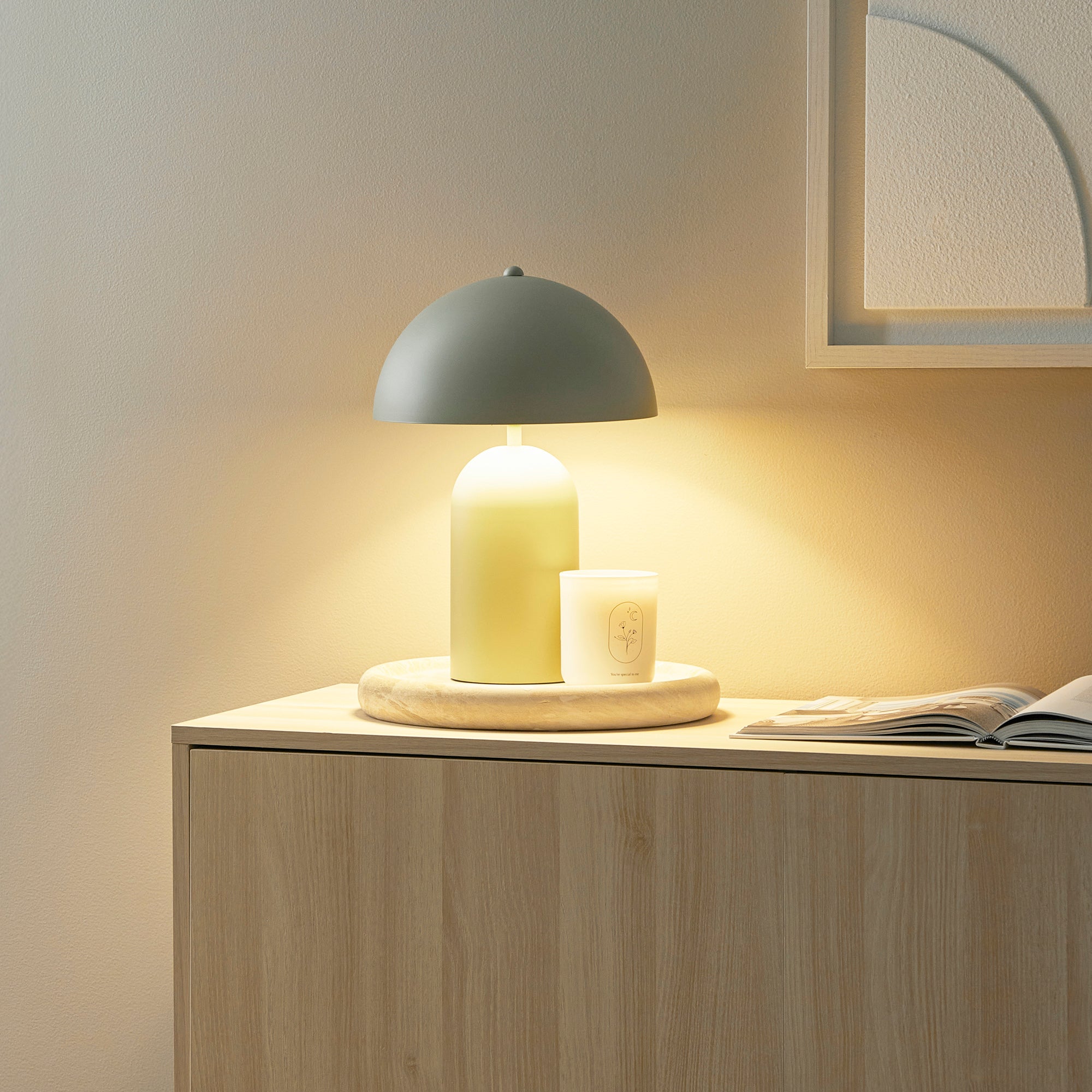 Mushroom 36cm Table Lamp Sage product image 6