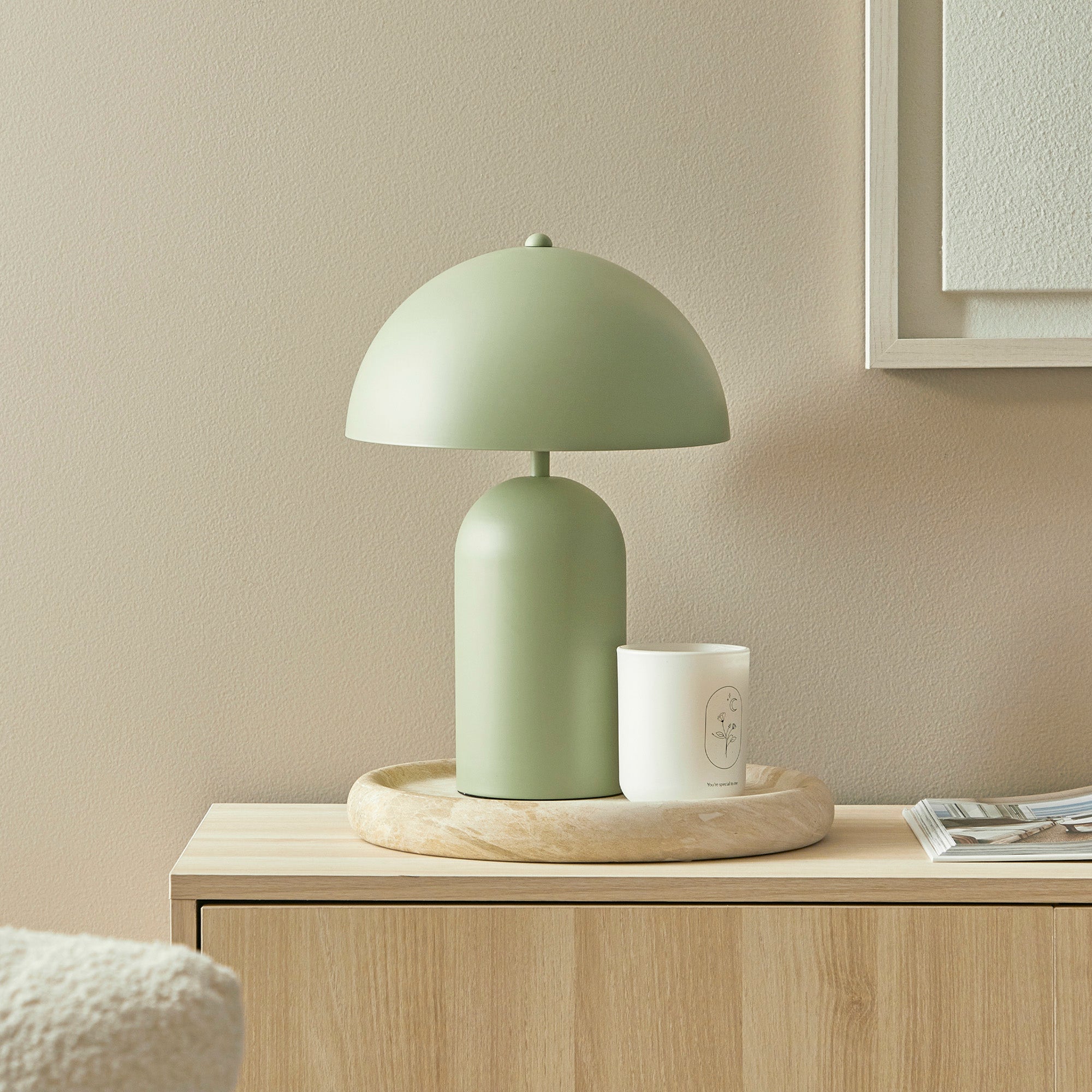 Mushroom 36cm Table Lamp Sage product image 7