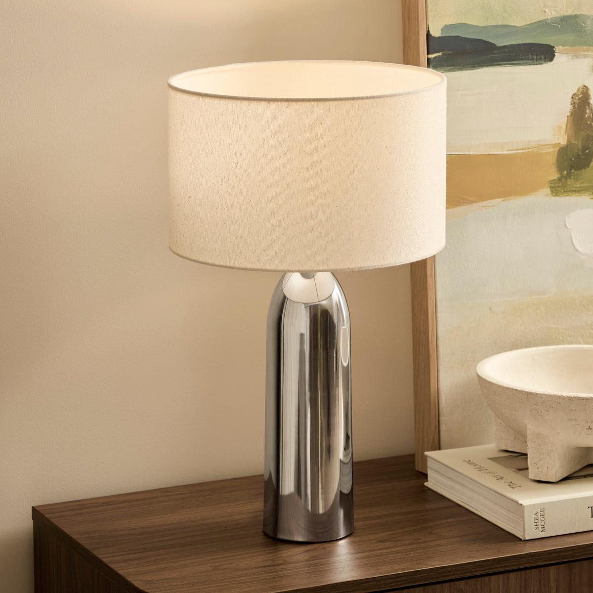 Callisto Table Lamp Chrome lifestyle image