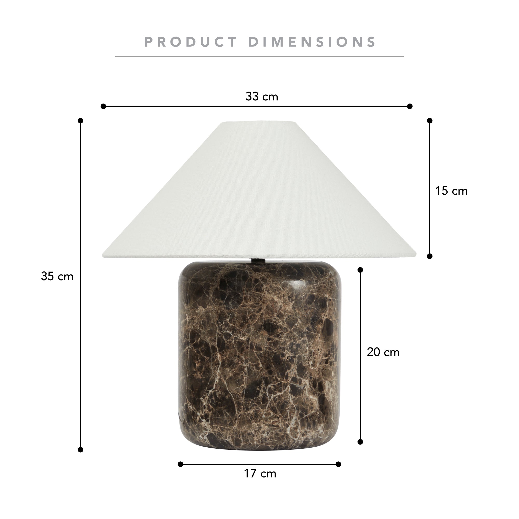 Blake Marble Table Lamp Cocoa product image 3