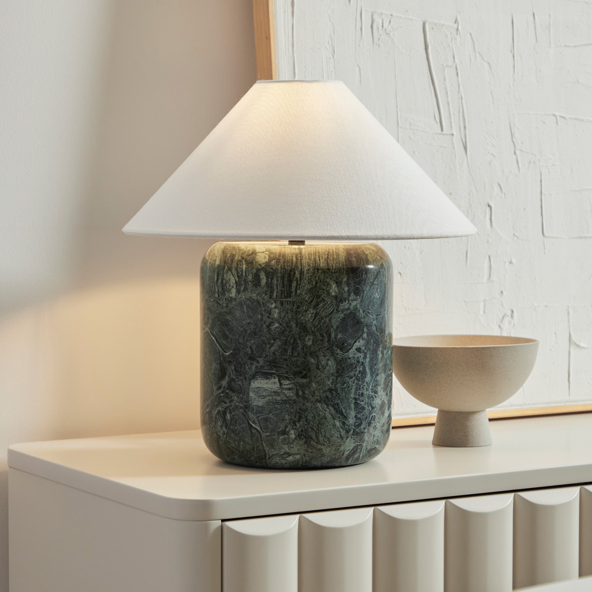 Blake Marble Table Lamp Emerald lifestyle image