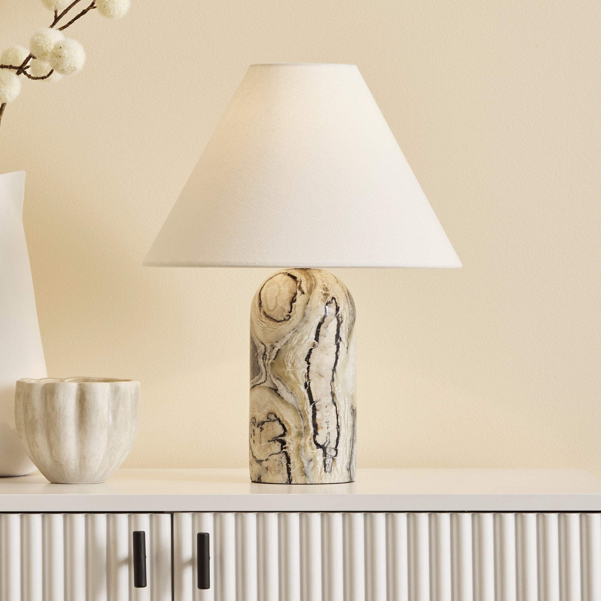 Arabella Marble Table Lamp Jade lifestyle image