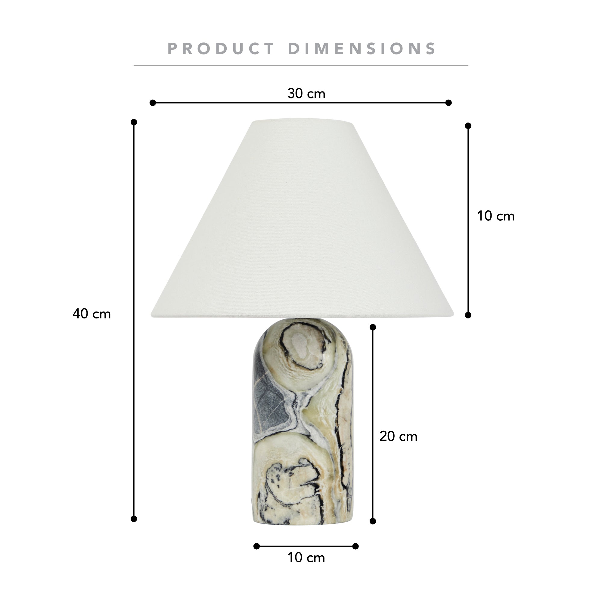 Arabella Marble Table Lamp Jade product image 3
