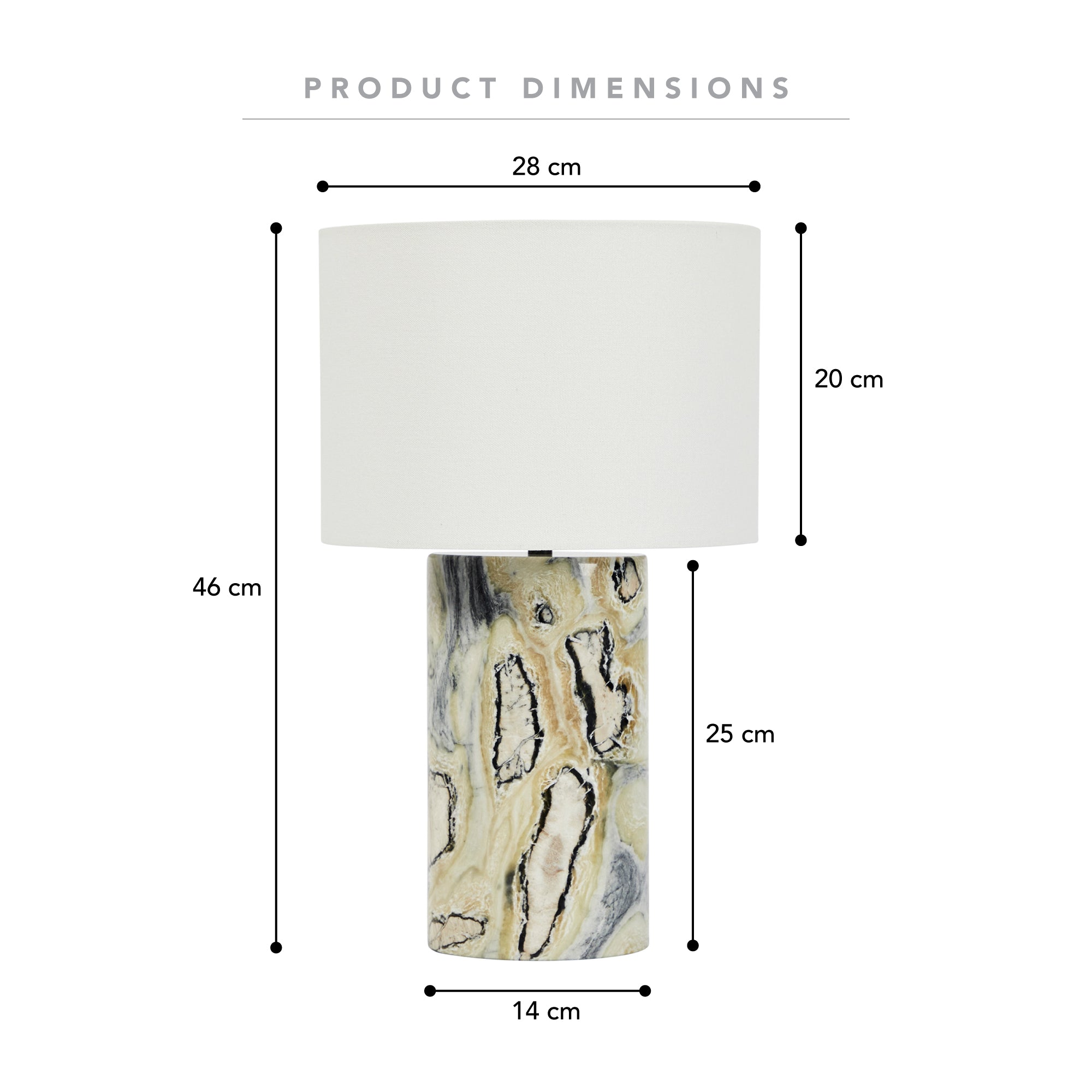 Quinn Marble Table Lamp Jade product image 3