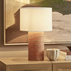Quinn Marble Table Lamp Terracotta lifestyle image
