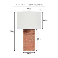 Quinn Marble Table Lamp Terracotta product image 3