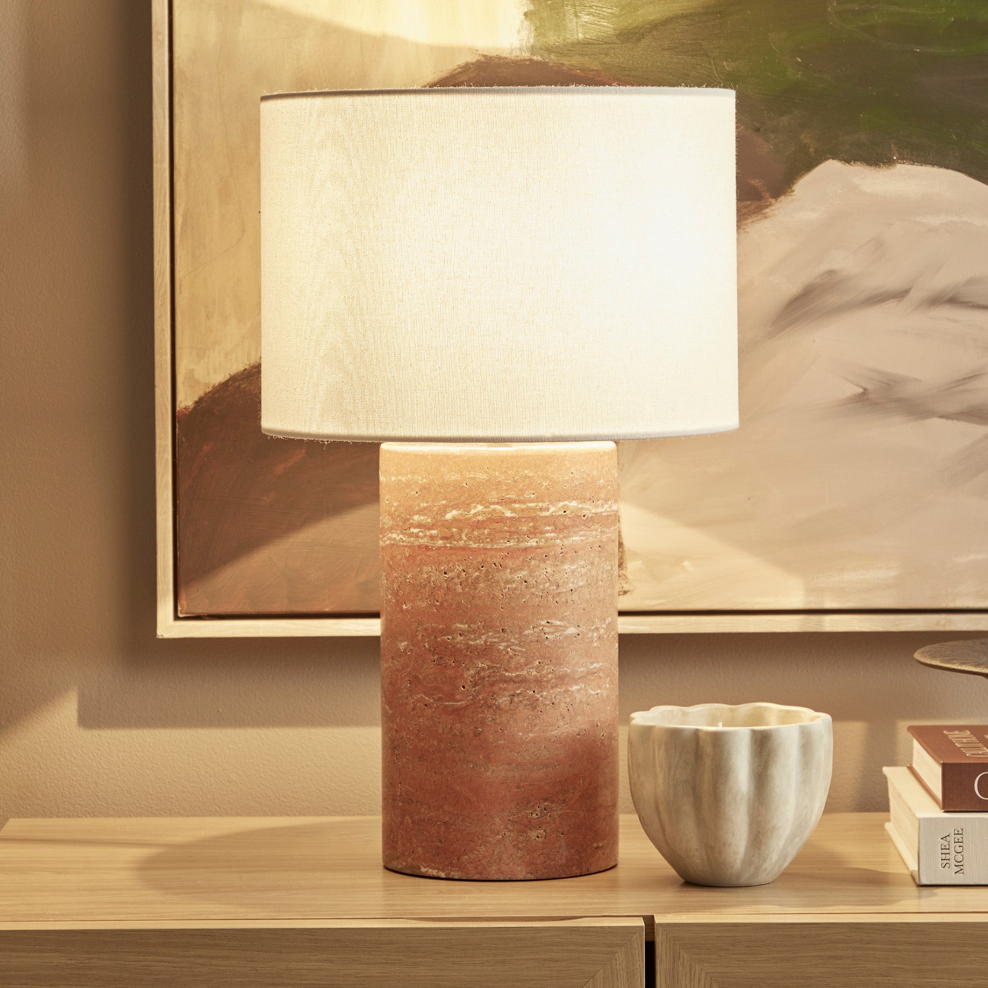 Quinn Marble Table Lamp Terracotta product image 5