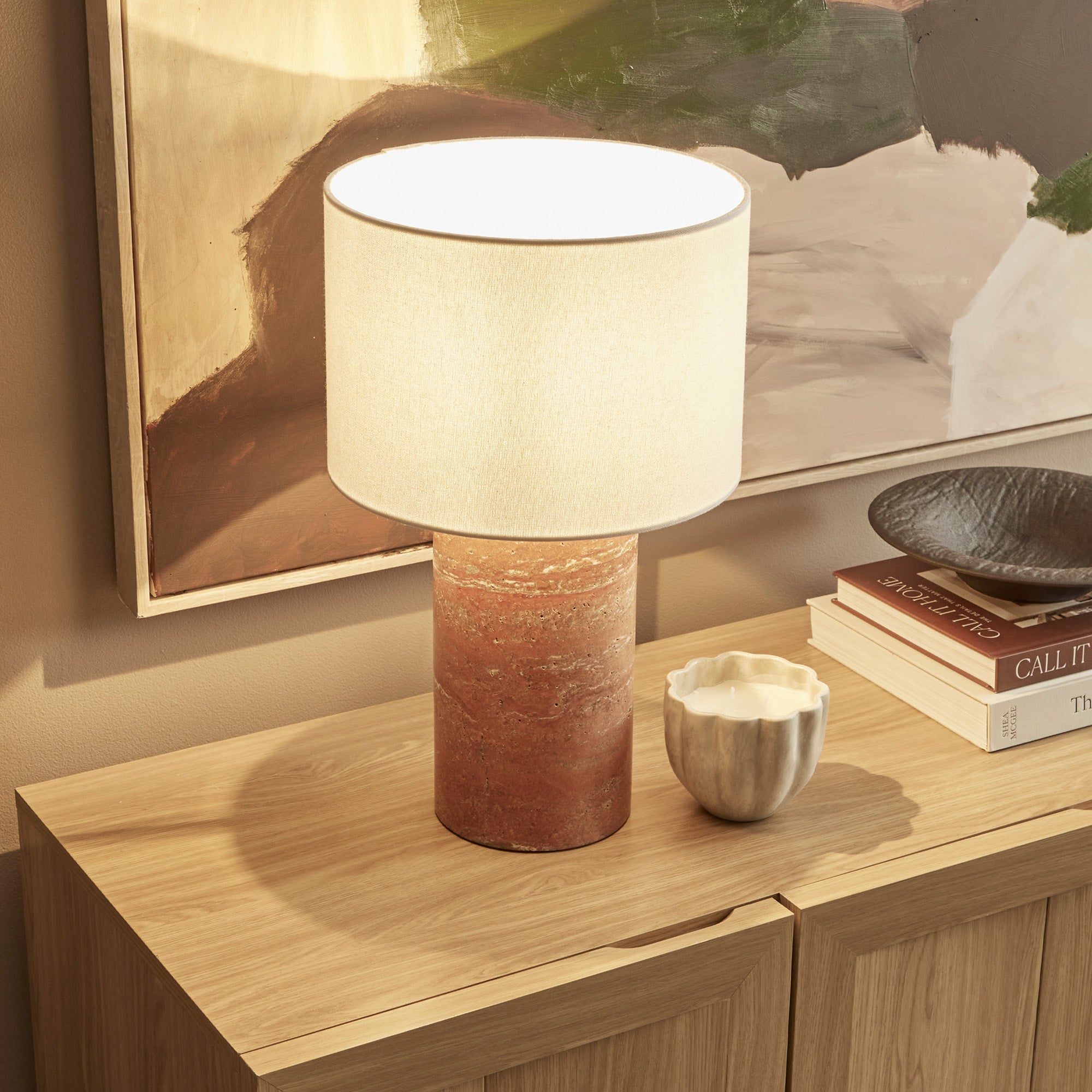 Quinn Marble Table Lamp Terracotta product image 7