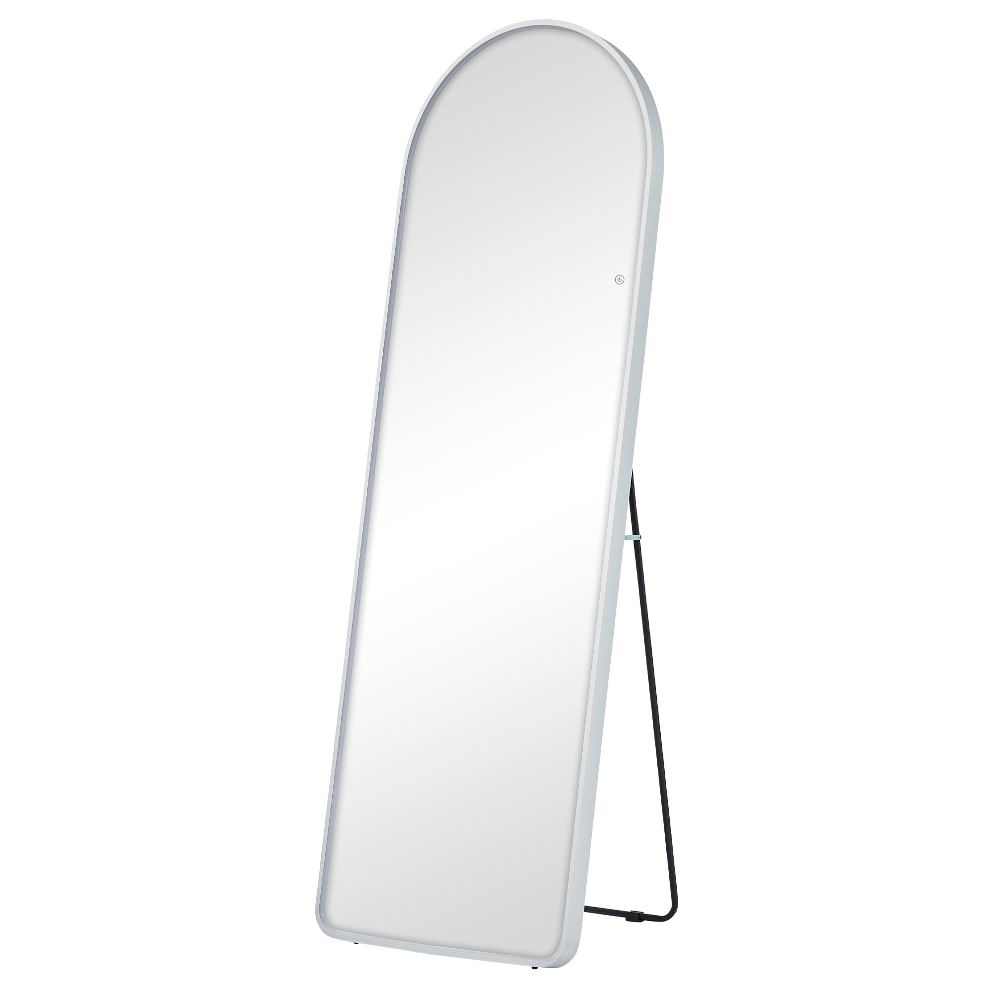Luna 160cm Standing Arch Front Illuminated Mirror Silver product image 2