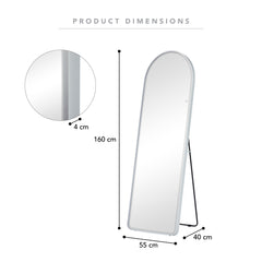 Luna 160cm Standing Arch Front Illuminated Mirror Silver product image 3
