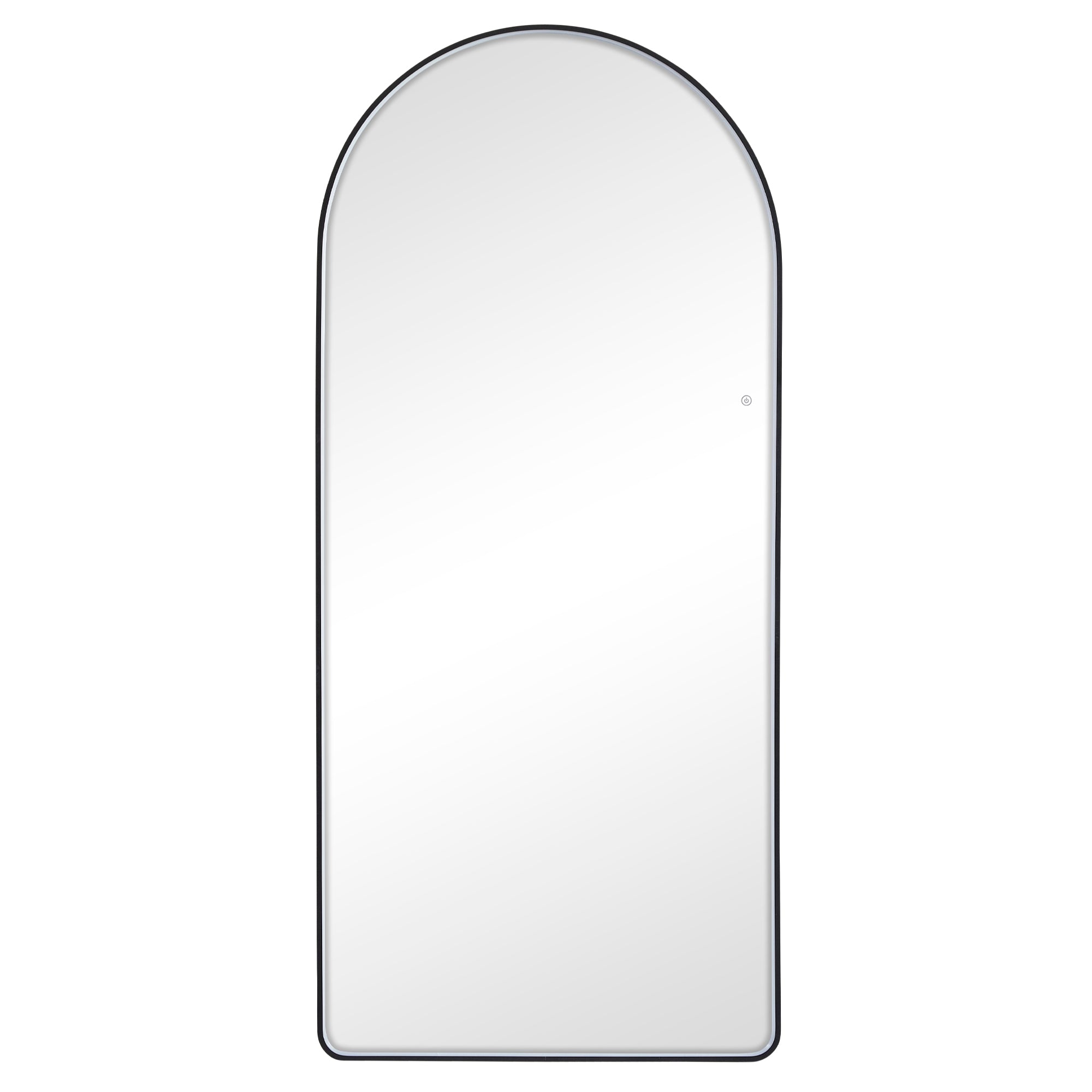 Luna 180cm Arch Front Illuminated Mirror Black product image 2