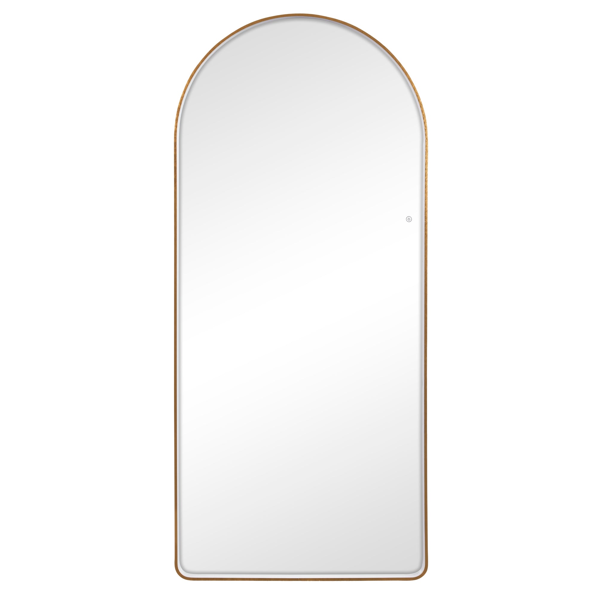 Luna 180cm Arch Front Illuminated Mirror Gold product image 2