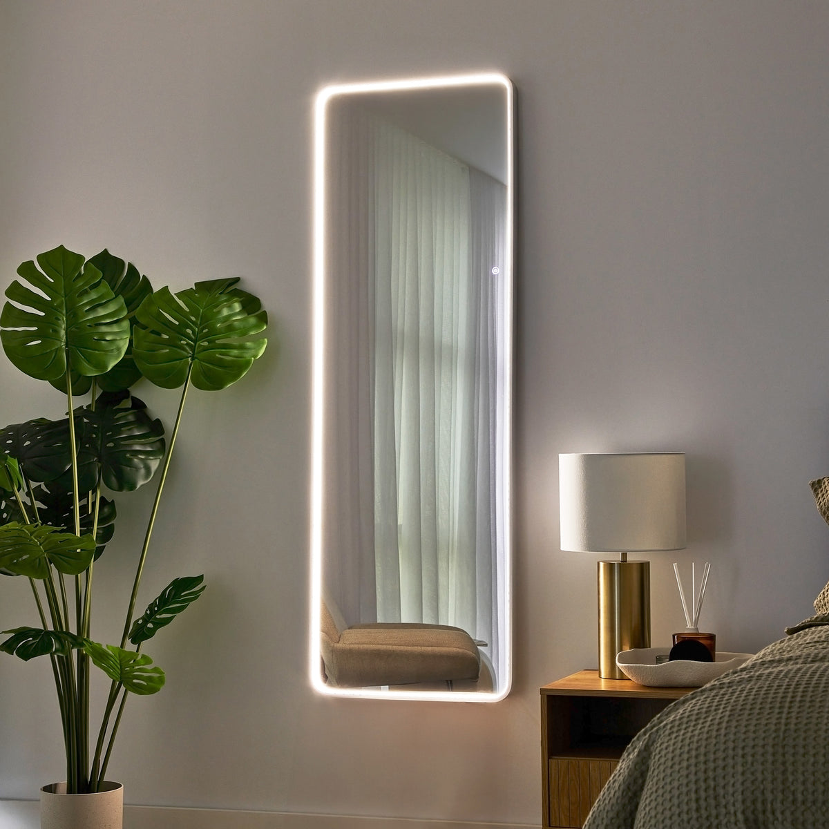 Front Illuminated LED Standing Mirror lifestyle image