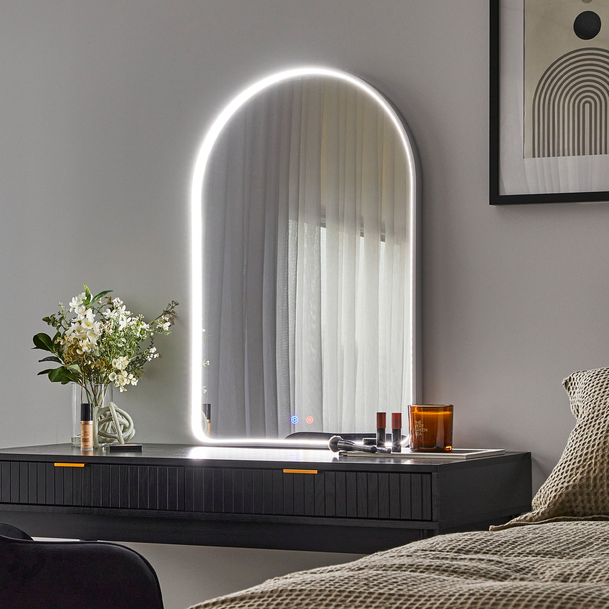 Front Illuminated LED Arch Mirror product image 4