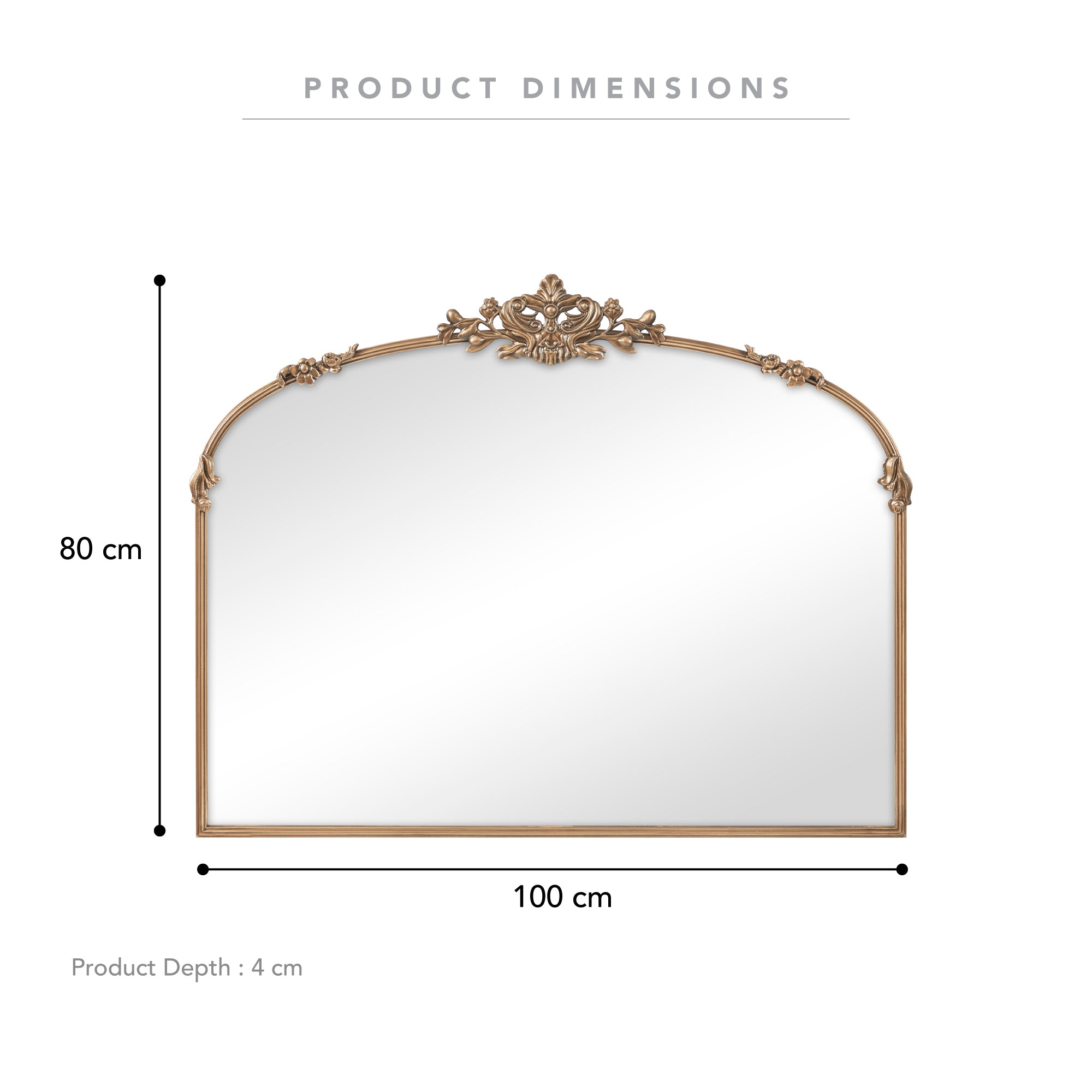 Florence 80cm Baroque Mirror product image 3