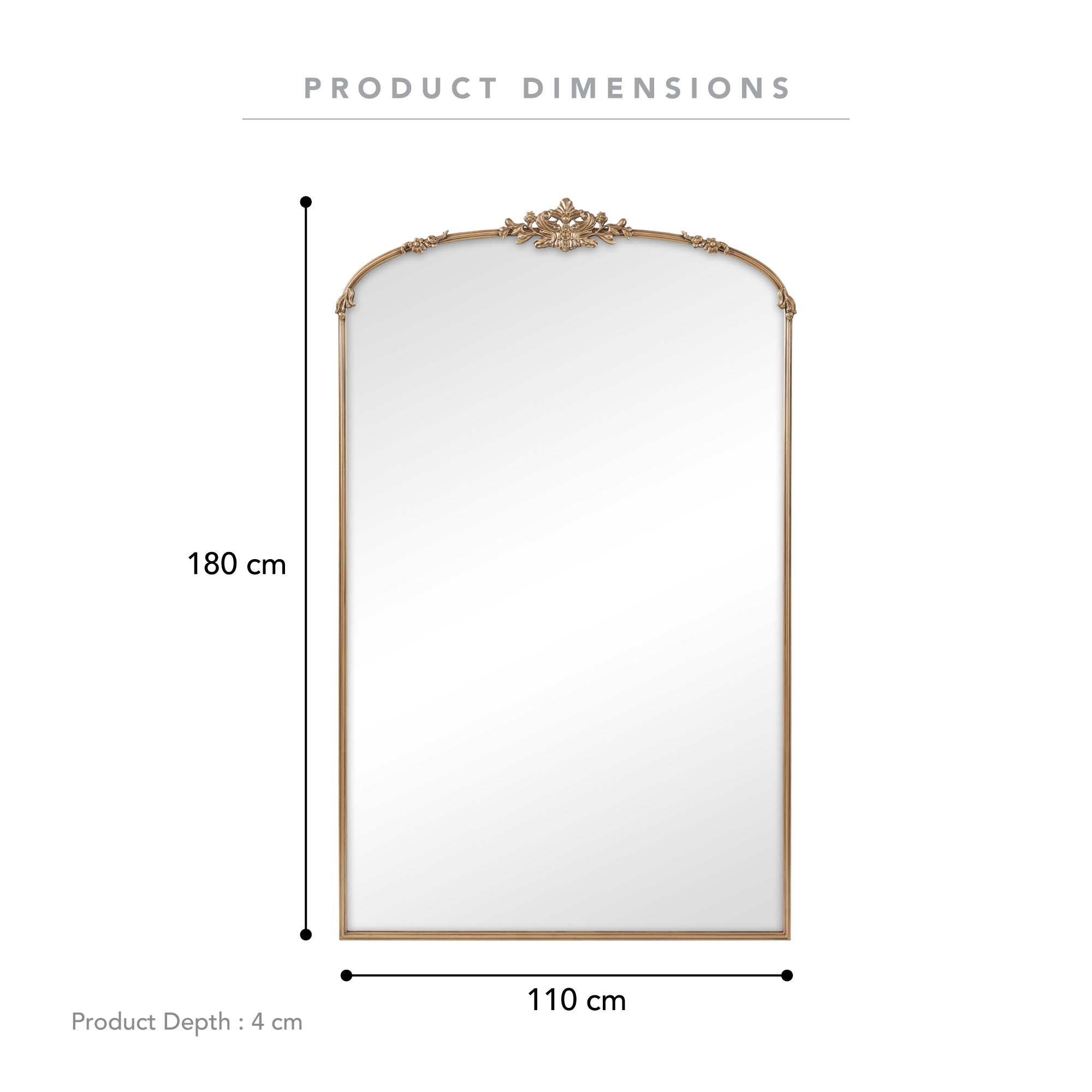 Florence 180cm Baroque Mirror product image 3