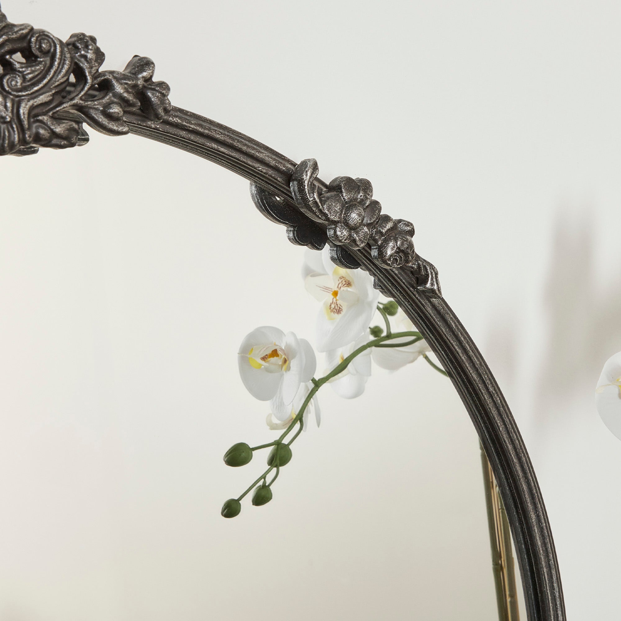 Florence 80cm Baroque Round Mirror Black product image 5