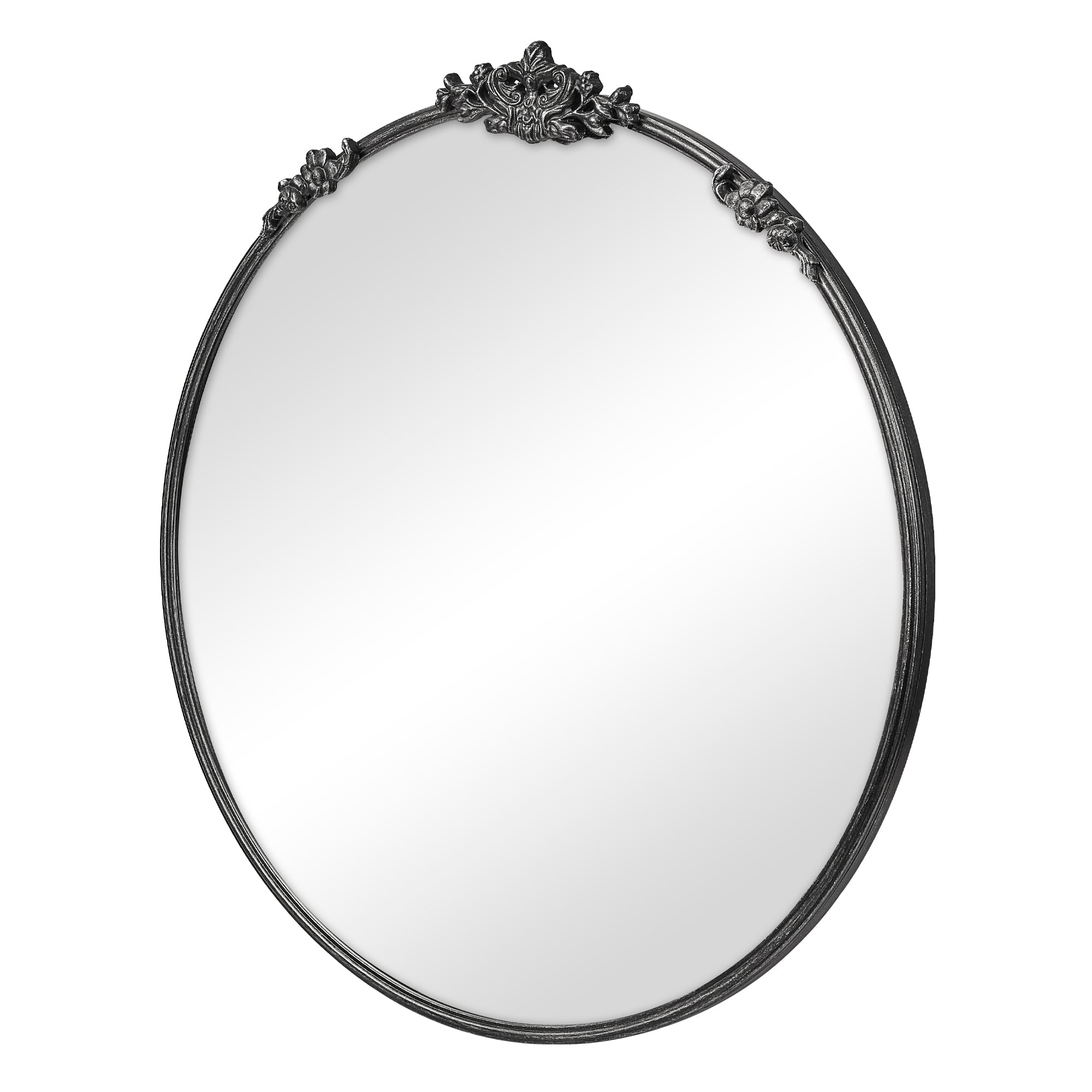 Florence 80cm Baroque Round Mirror Black product image 7