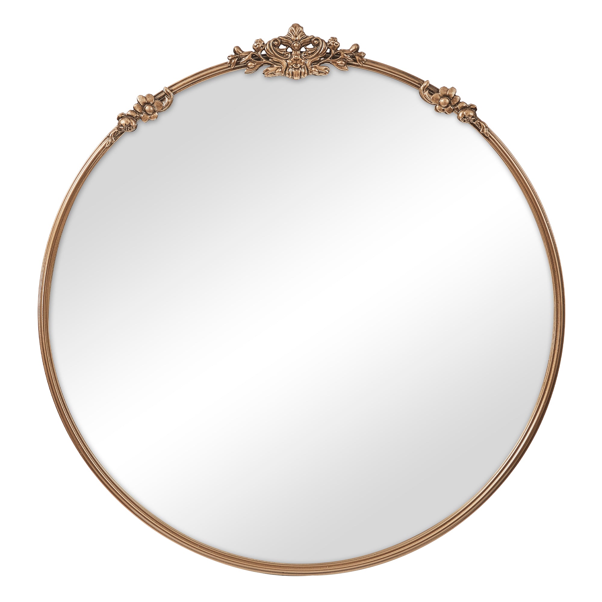 Florence 80cm Baroque Round Mirror Gold product image 2