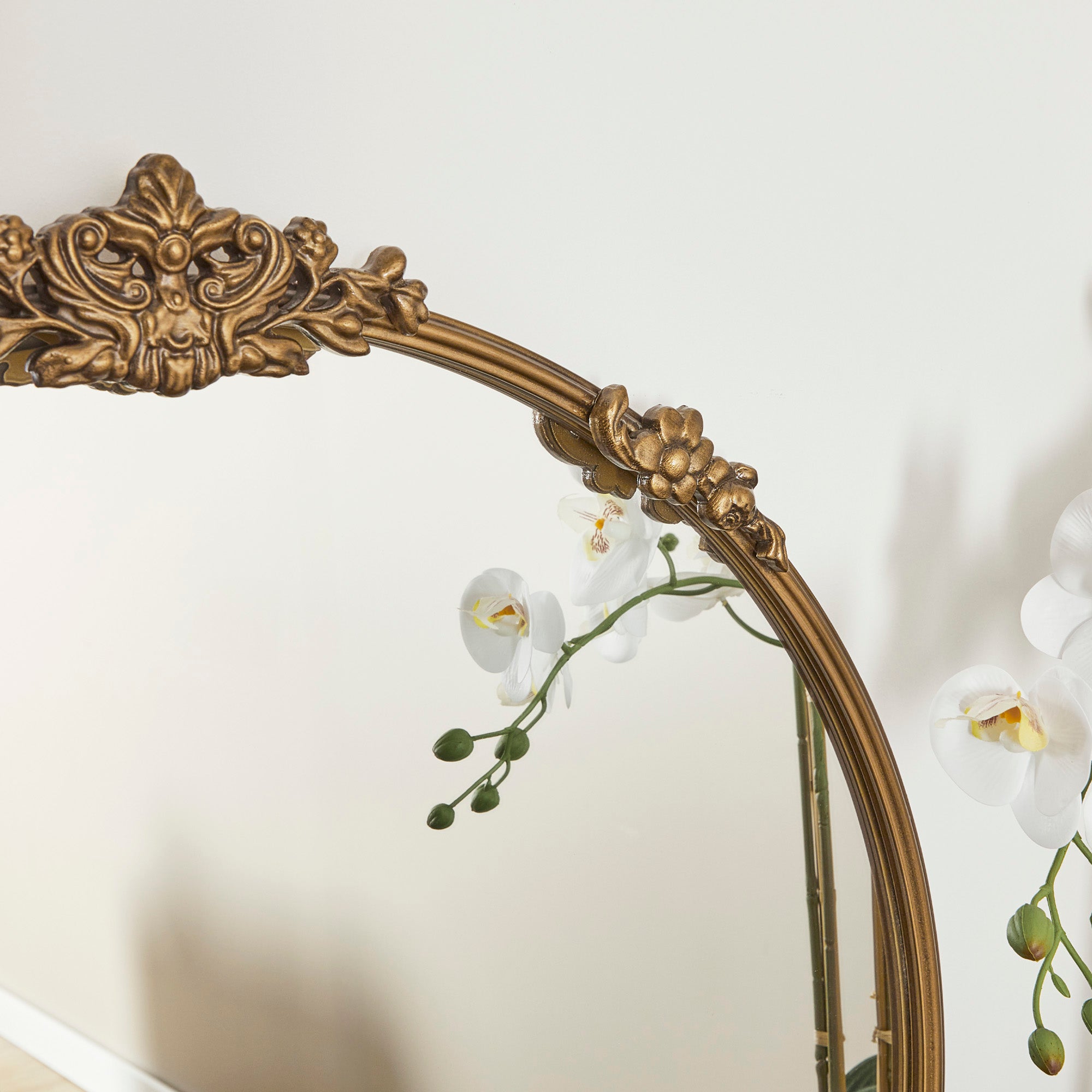 Florence 80cm Baroque Round Mirror Gold product image 5