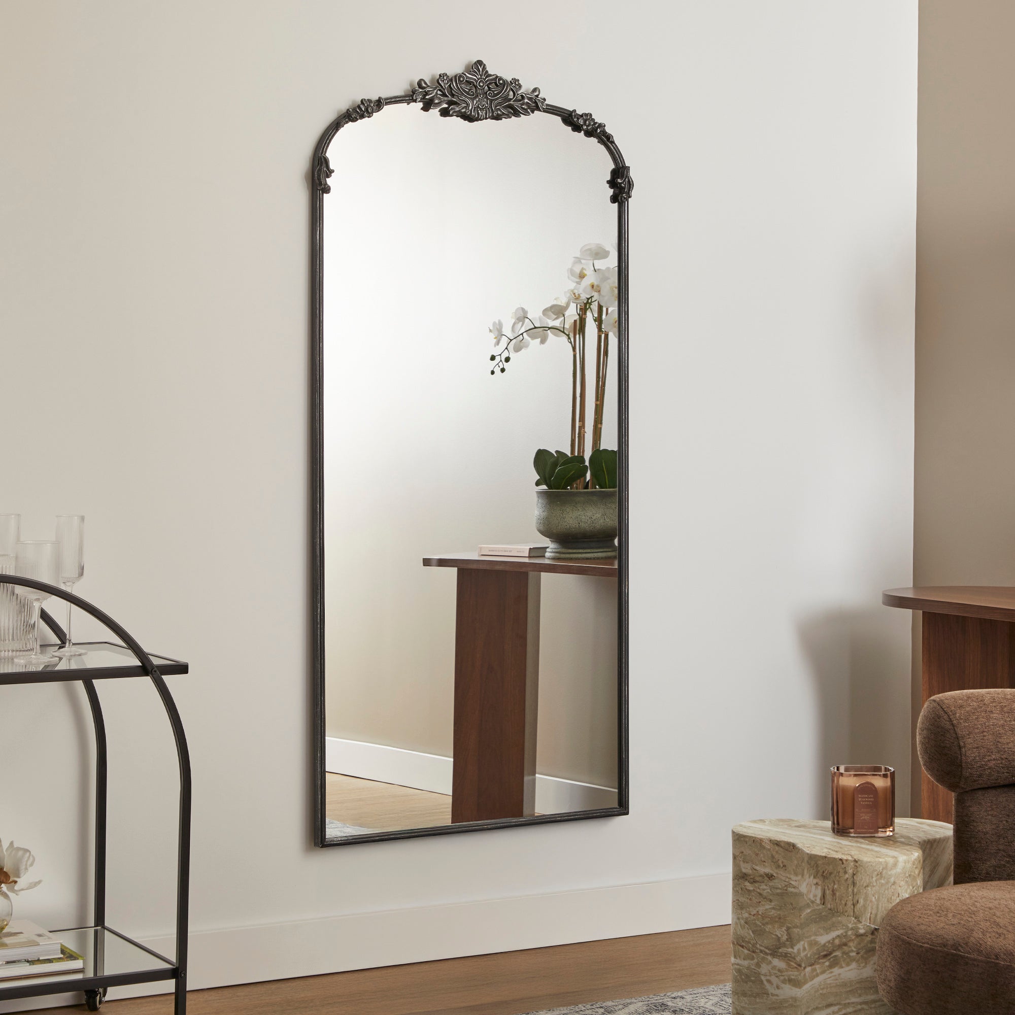 Florence 160cm Baroque Mirror Black product image 4