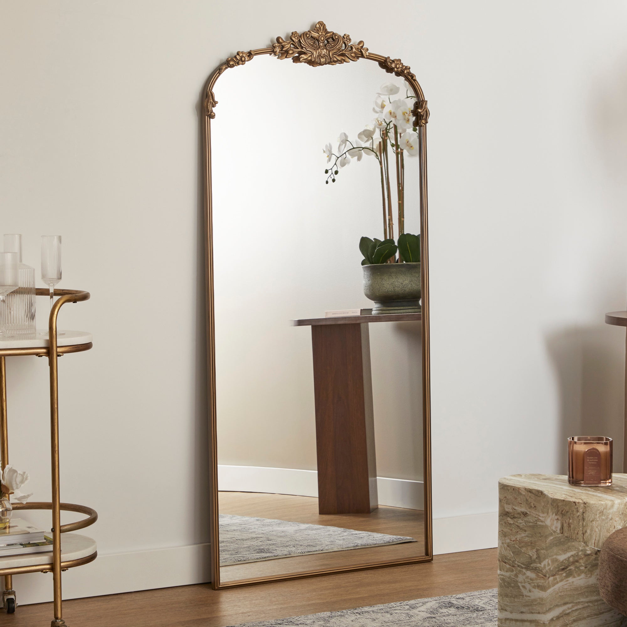 Florence 160cm Baroque Mirror Gold lifestyle image