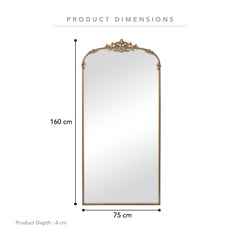 Florence 160cm Baroque Mirror Gold product image 3