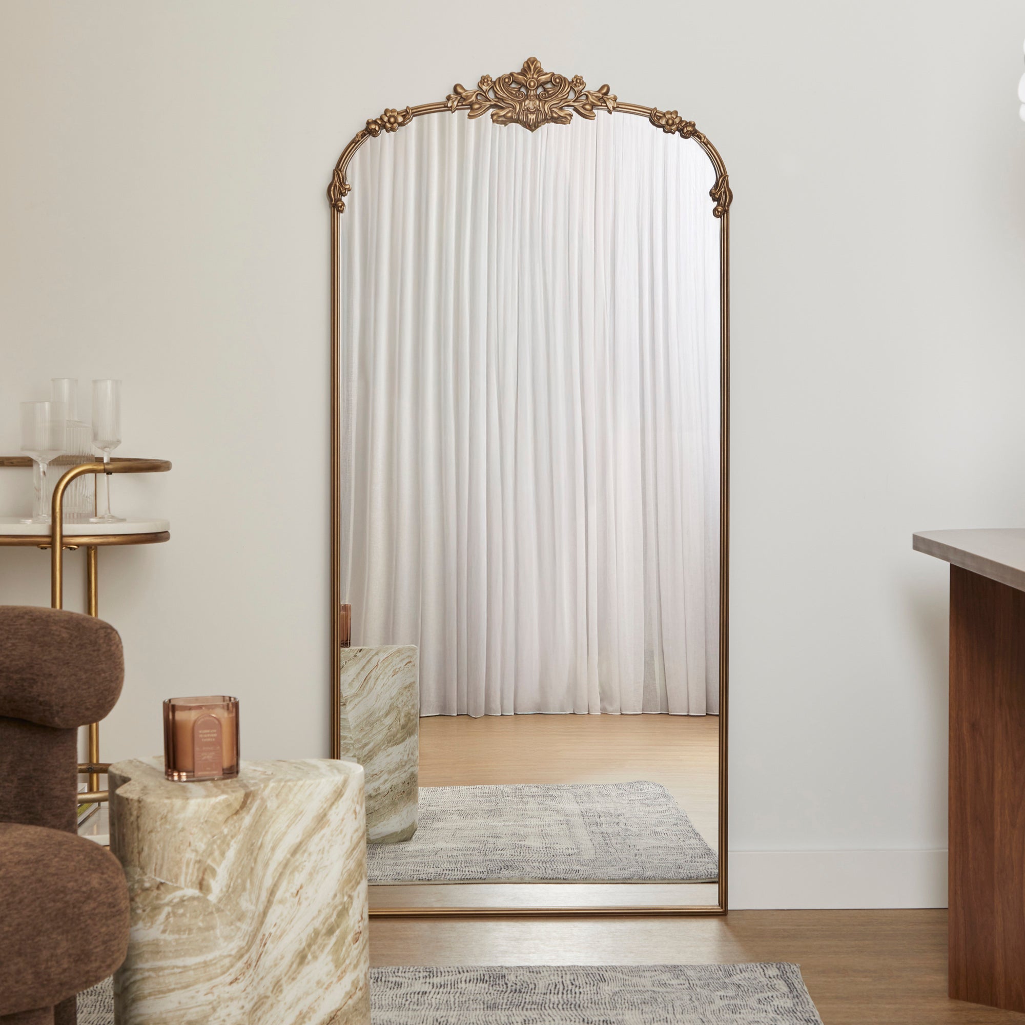 Florence 160cm Baroque Mirror Gold product image 6