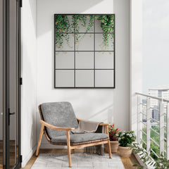 Sophia 110cm Rectangle Mirror Black lifestyle image