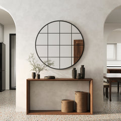 Sophia 112cm Round Mirror Black product image 4