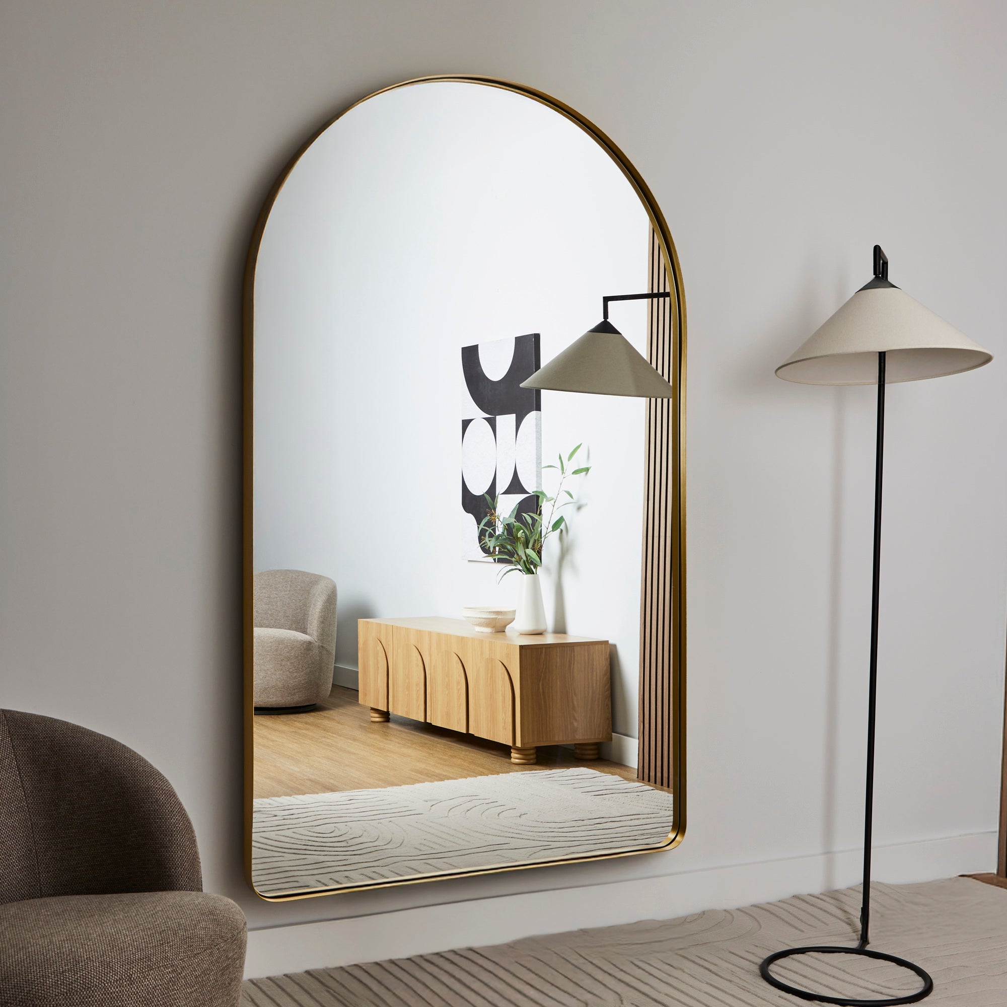 Arden 180cm Arch Mirror Black product image 4