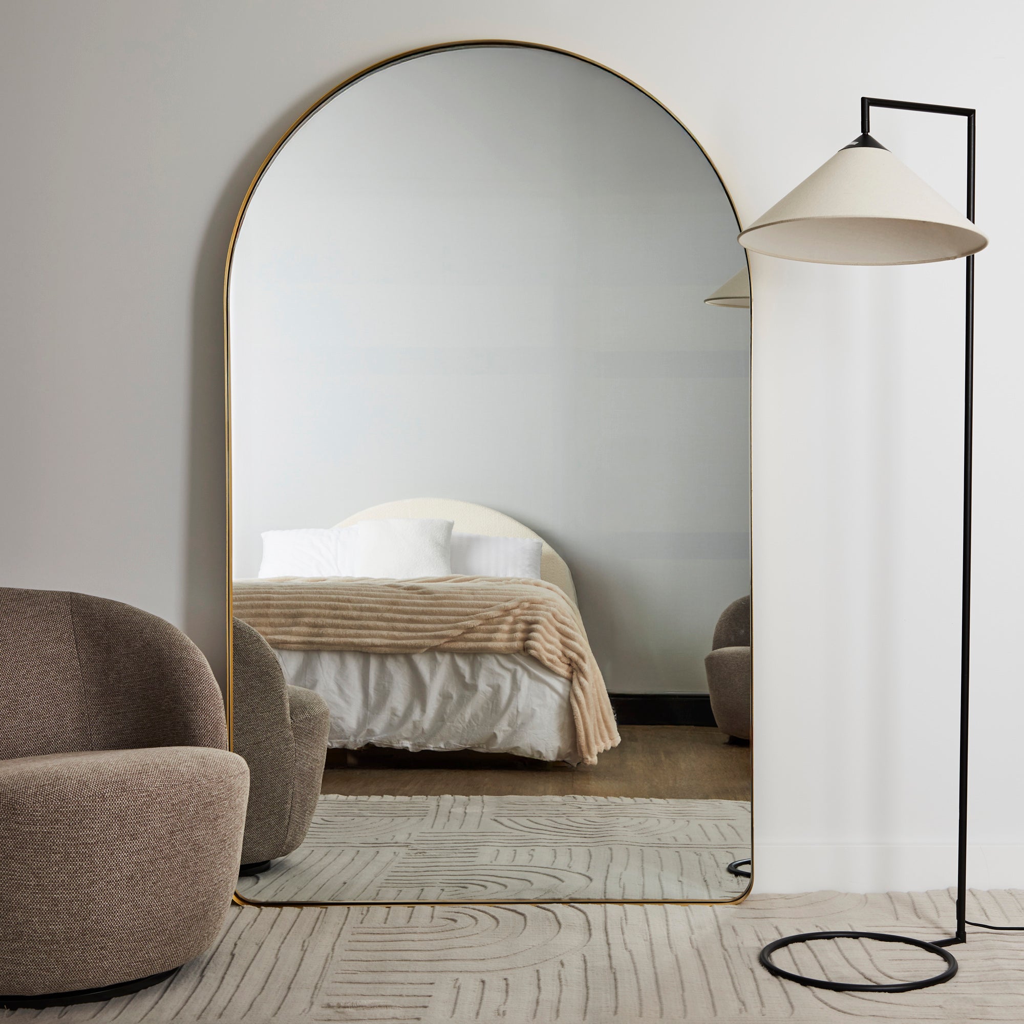 Arden 180cm Arch Mirror Black product image 6