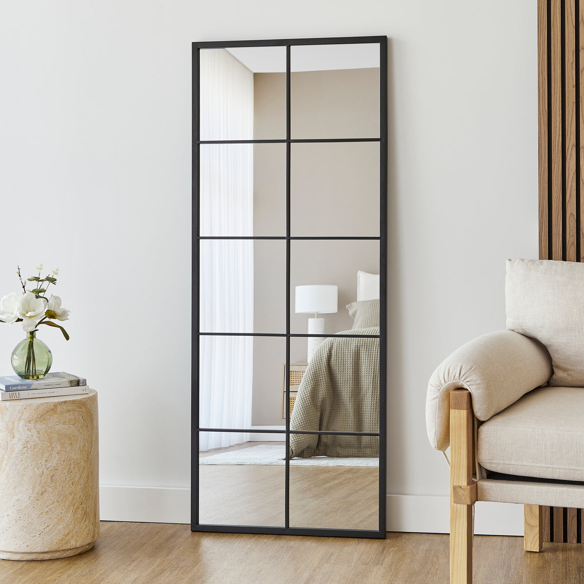 Sophia 150cm Rectangle Mirror Black lifestyle image