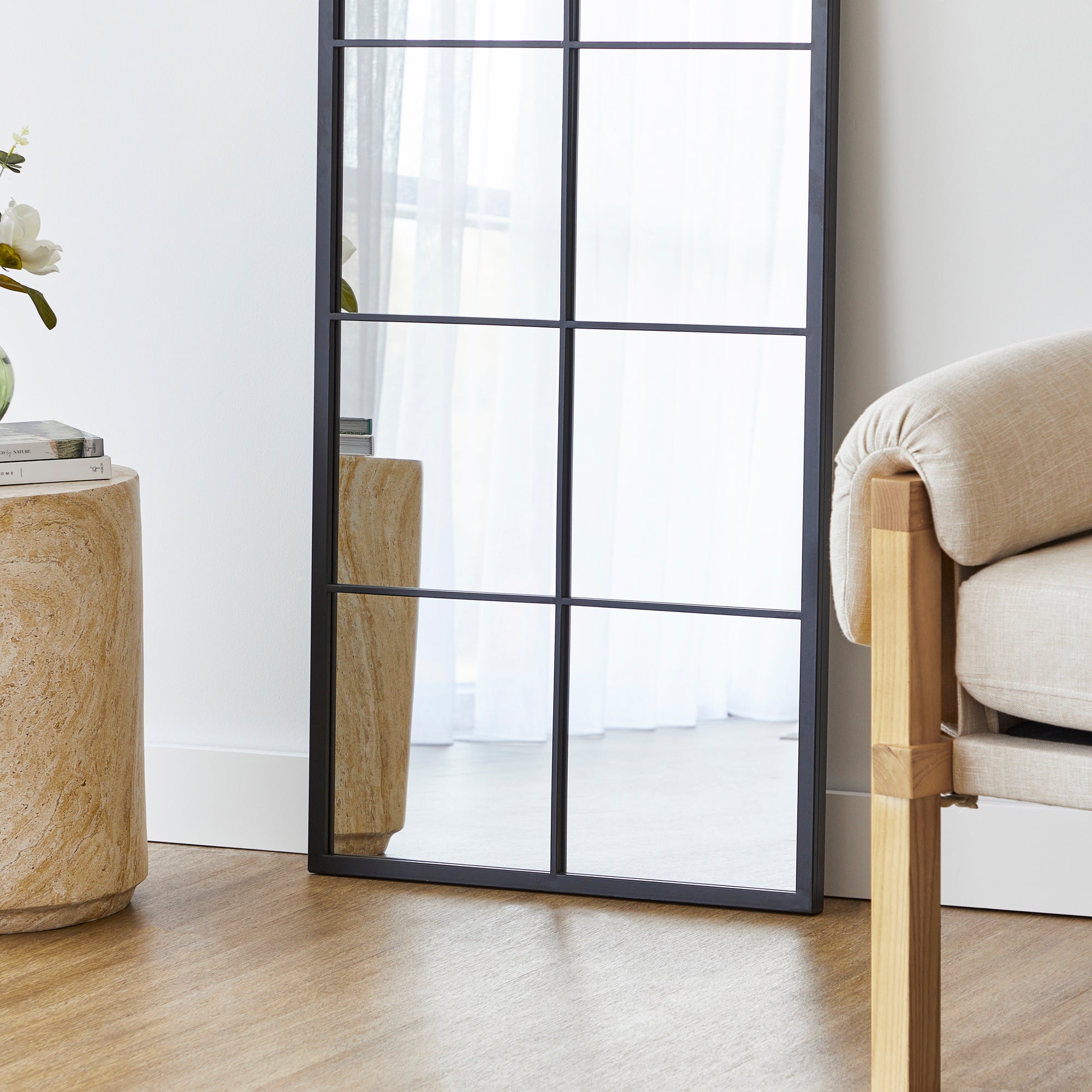 Sophia 150cm Rectangle Mirror Black product image 5