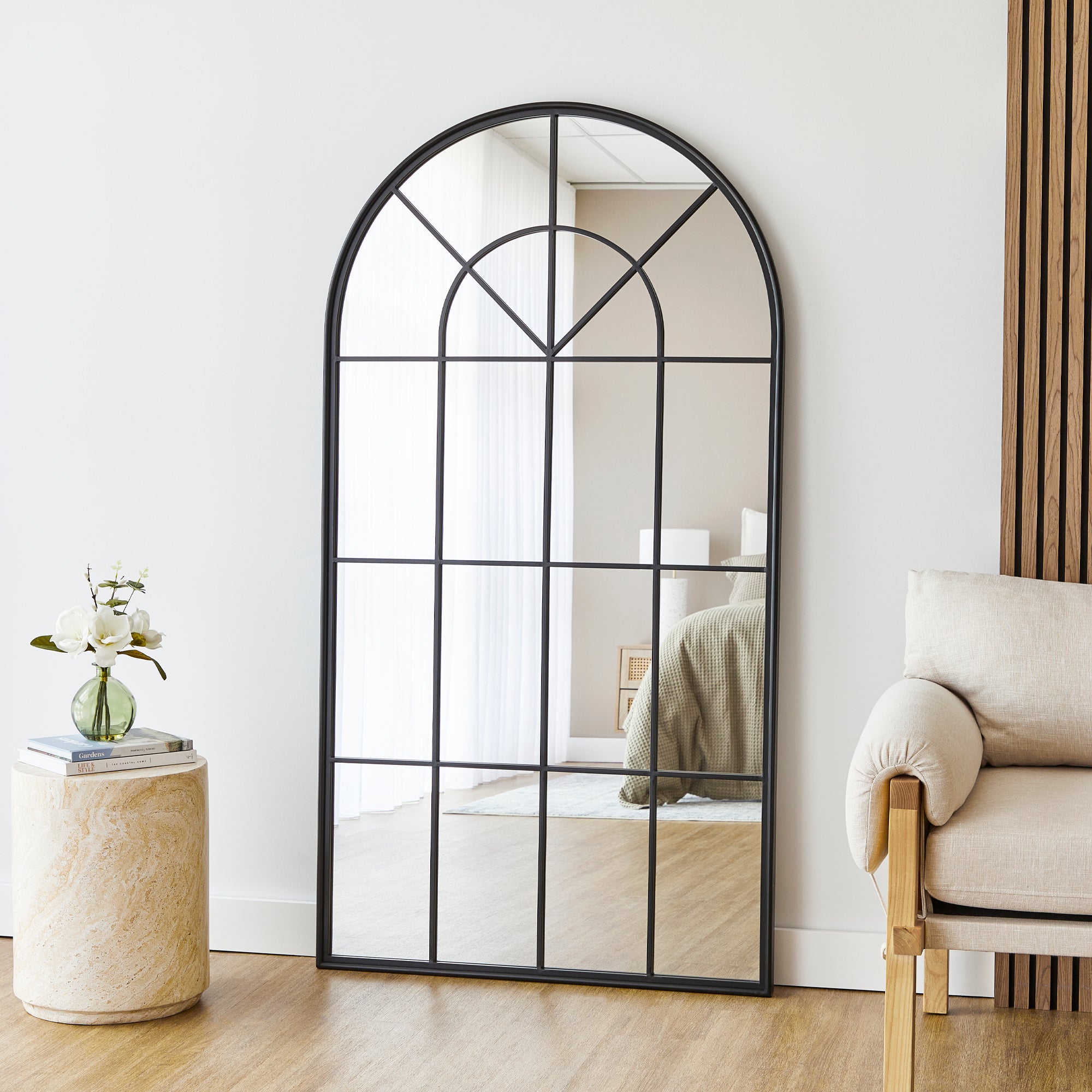 Grace 172cm Arch Iron Mirror Black lifestyle image