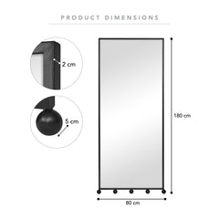 Orbit Sphere 180cm Floor Length Mirror Black product image 3